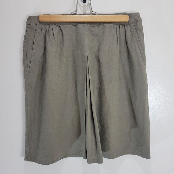 Noa Noa 100% Linen Khaki Green Skirt - Picture 2 of 10
